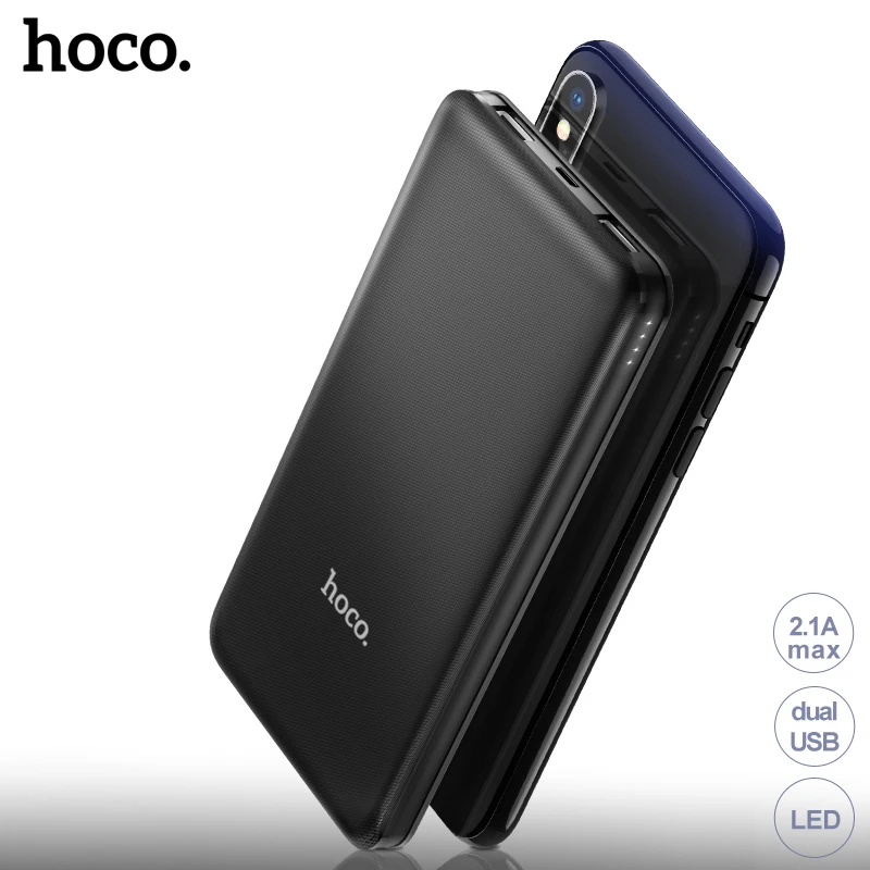 HOCO 10000 мАч двойной USB внешний аккумулятор портативное зарядное устройство для