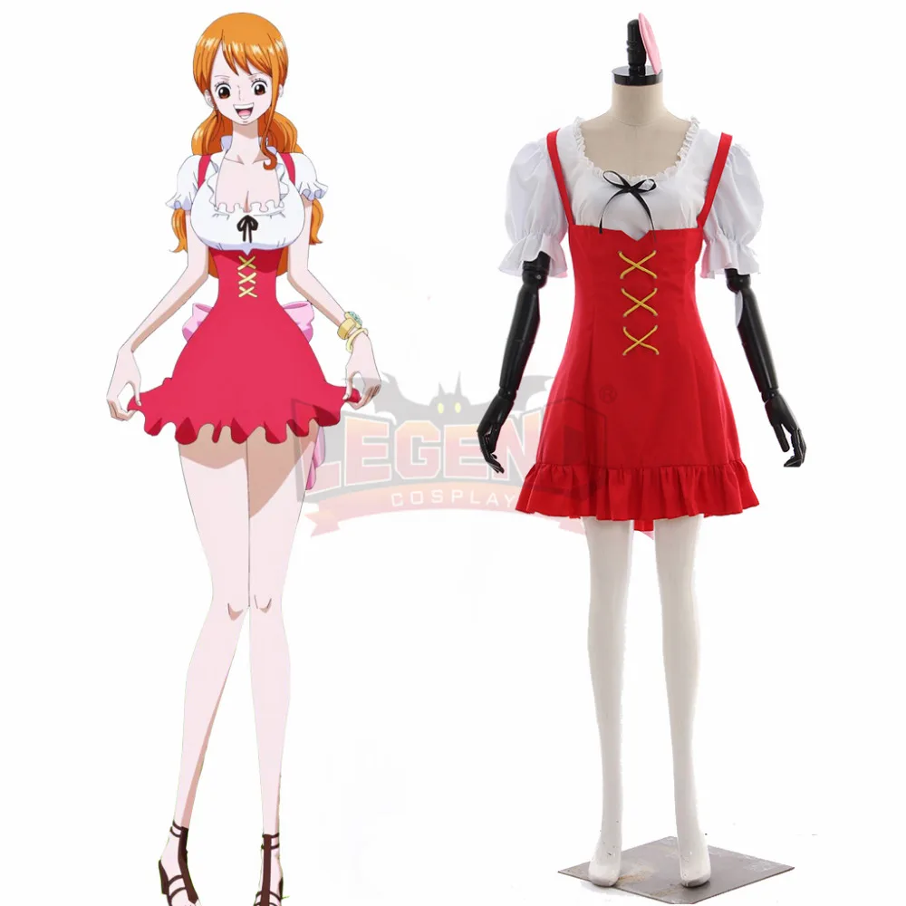 Костюм для косплея нами из аниме One Piece красное платье костюм взрослых на заказ