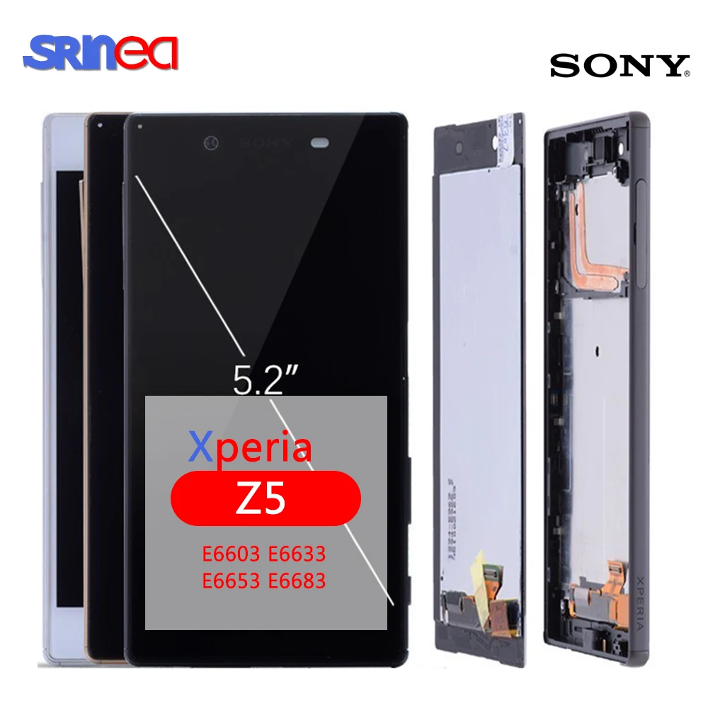 Для Sony Xperia Z5 E6603 E6633 E6653 E6683 5 2 &quotЖК-дисплей 1920*1080 сенсорный экран дигитайзер сборка