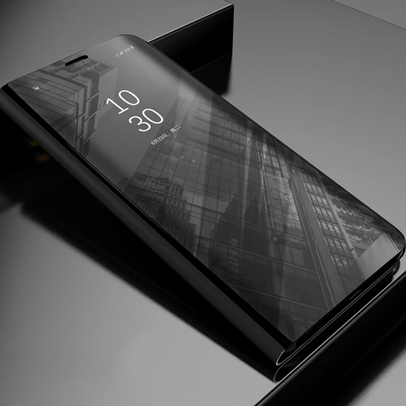 Для Xiaomi Redmi Note 6 Pro Чехол smart cover прозрачное зеркальное стекло view Note6 filp для чехол 360