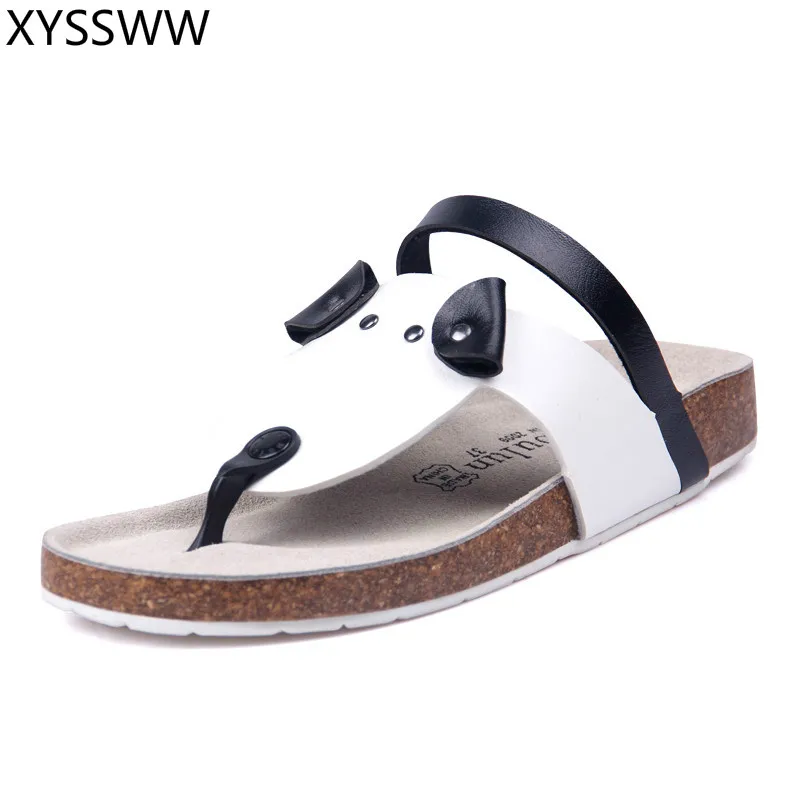 Summer Women Cartoon Puppy Cork Flip Flops Slipper Fashion Summer Beach women Slippers Casual Sandals women 35-44 - Цвет: Белый