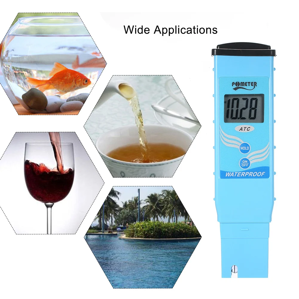 PH-метр цифровой ЖК-Измеритель Качества Воды портативный водонепроницаемый