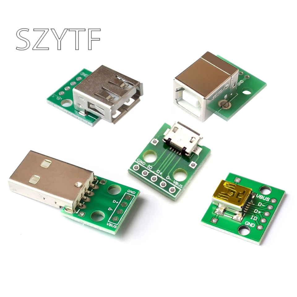 10 шт. MICRO MINI5P USB для Dip женский B type квадратный интерфейс принтера Mike 5p патч