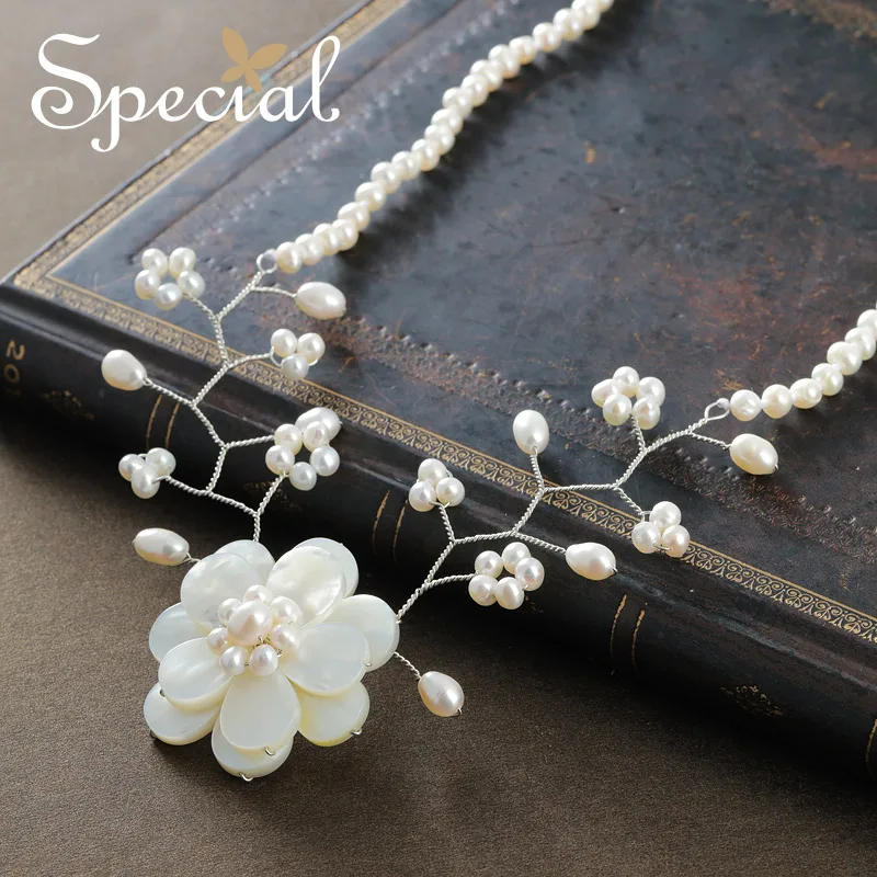 Специальное ожерелье и подвеска из натурального жемчуга большой цветок Морская