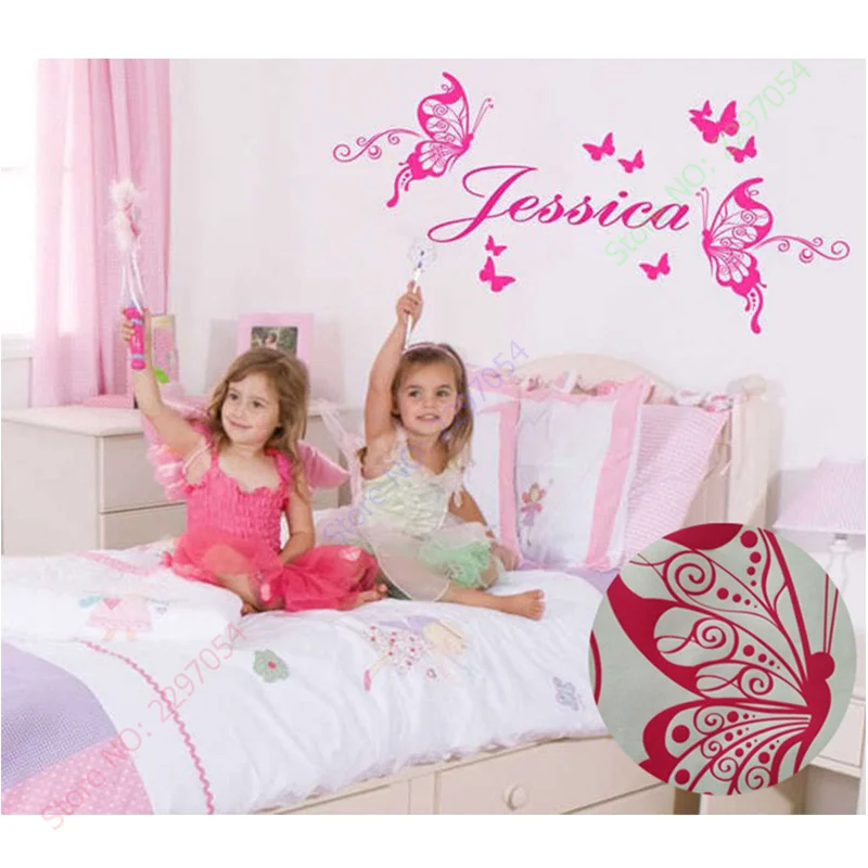 Новинка бабочки Персонализированные виниловые настенное украшение в виде