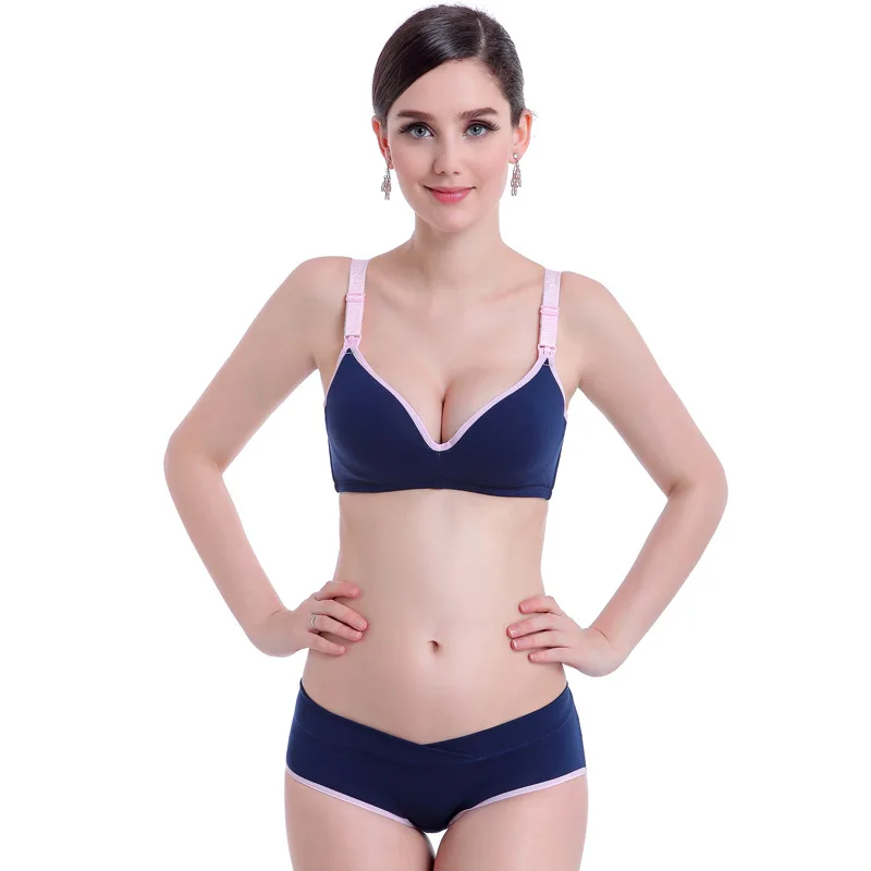 Новые для беременных Бюстгальтер кормления талии бюстгальтер и брюки набор