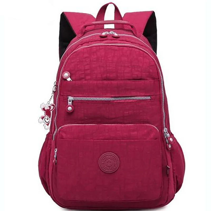 Old Red TEGAOTE школьный женский рюкзак, Mochila женские рюкзаки Водонепроницаемая нейлоновая сумка Повседневная дорожная сумка для ноутбука рюкзак для девочки-подростка - Цвет: Old Red