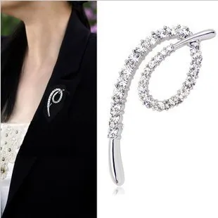 

high Quality Rose Gold color OL Style Women Rhinestone Brooch Trendy Women Cheap Brooch Jewelry