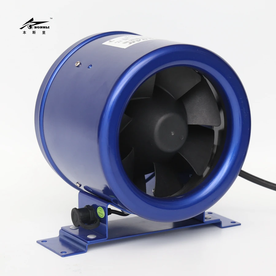 6'' 150mm diameter Duct inline mixed Fan with Speed Controller DC inverter motor 5000rpm 120v-240v