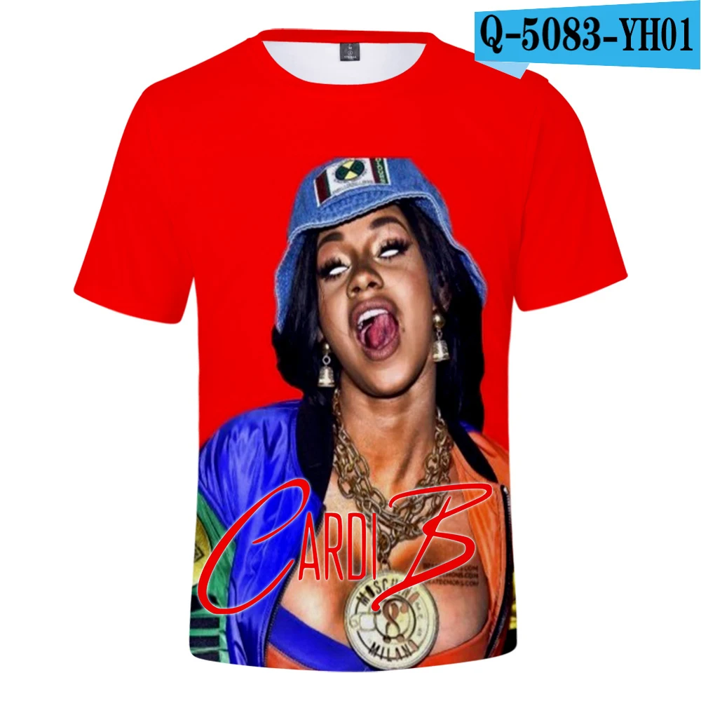 21 LUCKYFRIDAYF Забавные милые 3d футболки Rapper Cardi B Модные мужские и женские футболки Топы с коротким рукавом 3D футболки толстовки - Цвет: 21
