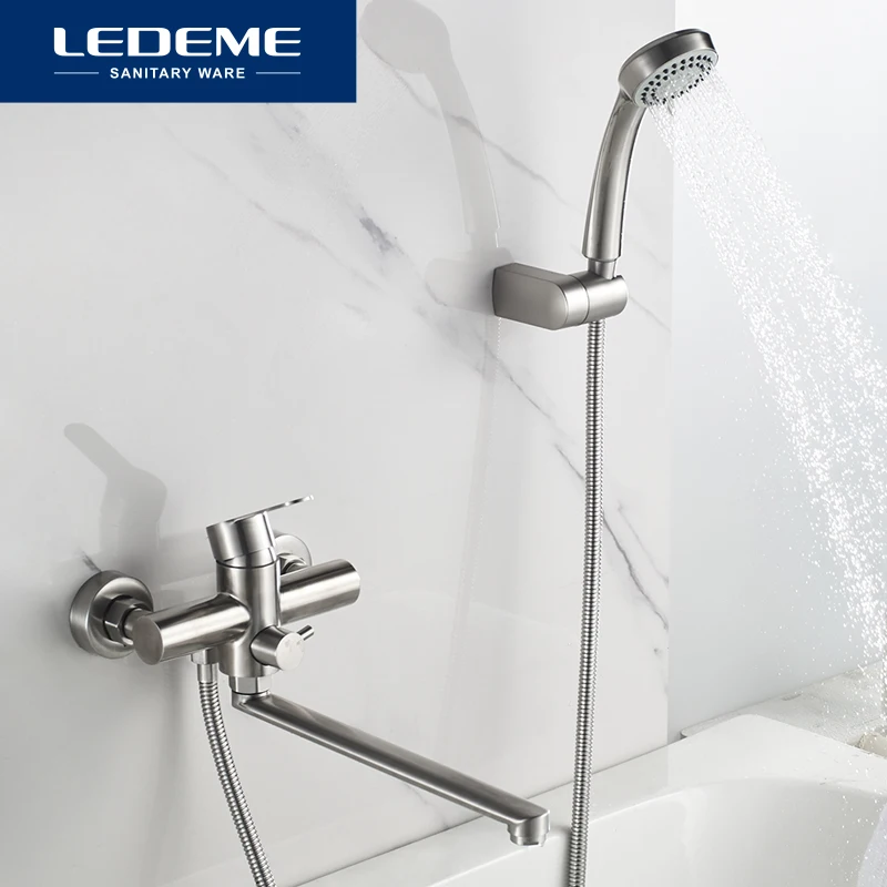 Смесители для душа LEDEME L72203, кран для ванны, из нержавеющей стали, ручной душ