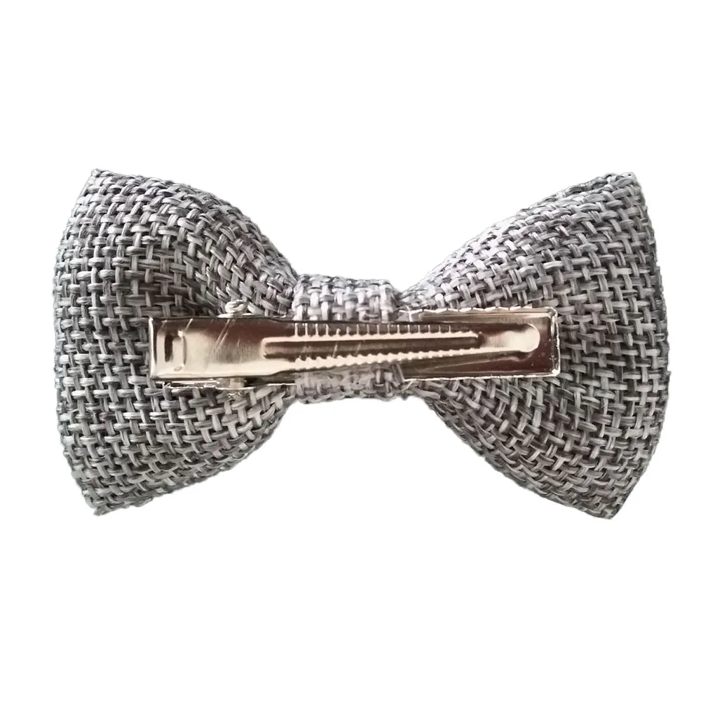 2 8 дюймовые зажимы для волос с бантом из мешковины тканевый бант девочек зажимами