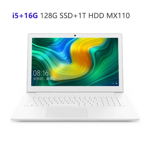 i5 8GB White Xiaomi Mi ноутбук 15,6 ''Intel Core ноутбуки 128GB SSD+ 1 ТБ HDD i5/i7 NVIDIA GeForce MX110 выделенная карта для ноутбука Win 10 - Цвет: i5 8GB White
