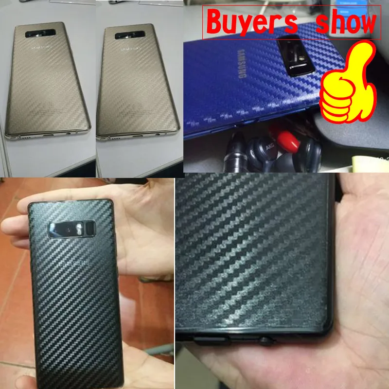 5 шт. для Samsung Galaxy Note 3 4 7 8 9 Защита экрана 3D углеродное волокно задняя крышка пленка