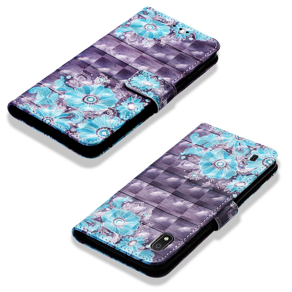 Роскошный чехол для Samsung Galaxy A10 A20 A30 A40 A50 A70 A7 (2019) с подставкой и откидной крышкой 3D