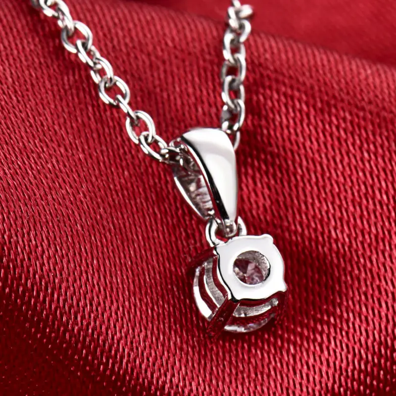 Элегантное ожерелье из белого золота с бриллиантами 18 К женская подвеска яркий