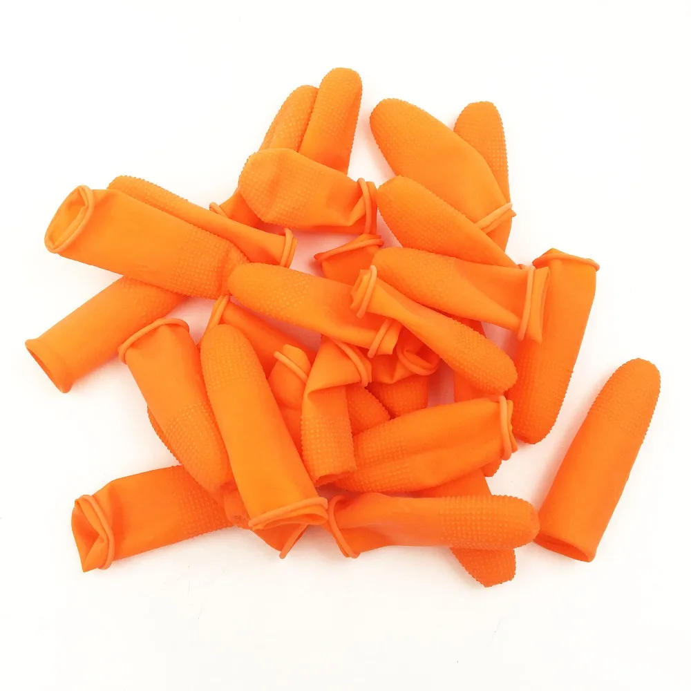 Противоскользящие перчатки GOXAWEE 100 шт. антистатические для пальцев из латекса и