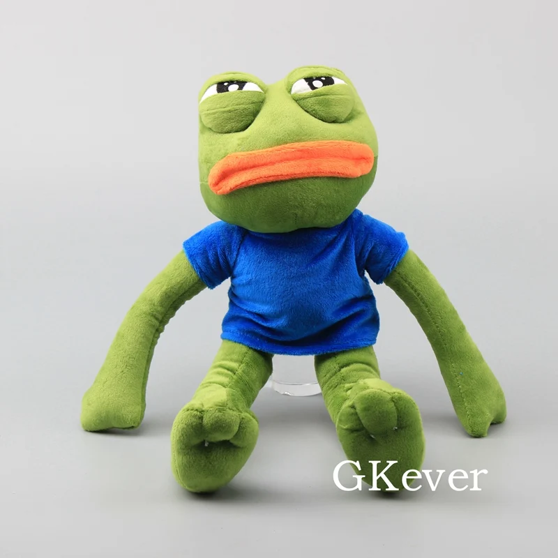 Cartoon Pepe Sad Frog Plush Toy Soft Stuffed Animal Doll 17