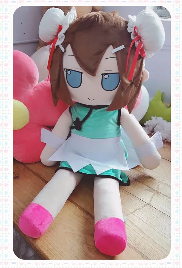 Белый Аниме проект TouHou Remilia Scarlet Flandre Scarlet Gokou Ruri Kissshot Косплей плюшевые куклы мягкие игрушки 120 см Рождественский подарок - Цвет: Белый