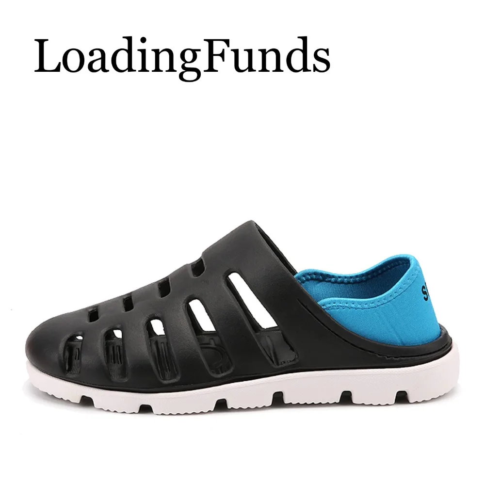 LoadingFunds/Коллекция года; летние мужские пляжные сандалии; Мужская обувь; уличные открытые шлепанцы; спортивные сандалии без застежки