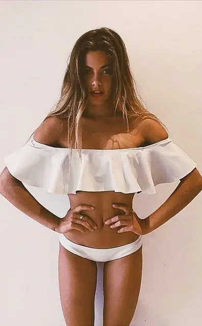 Женский купальник бикини с пуш ап KayVis сексуальный бандо принтом пляжная одежда