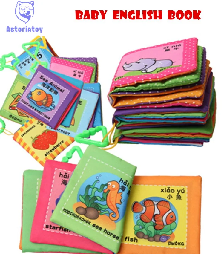 Мягкая тканевая книга на английском языке от 0 до 12 месяцев Juguetes Bebe Brinquedos Para
