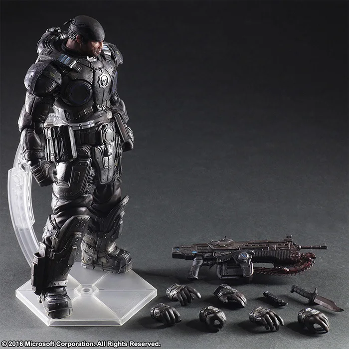 Play Arts Kai PA Marcus Fenix игра Gears of War 3 Machine экшн фигурка Коллекционная модель игрушки 27