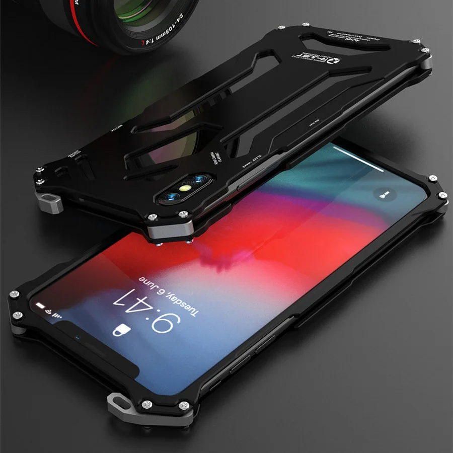 Классный металлический чехол для телефона iPhone XR XS R JUST Gundam алюминиевый оболочка