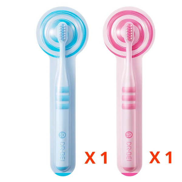Blue 1pcs Pink 1pcs Xiaomi MIjia dorctor B Сменные насадки для детской зубной щетки для детей, гигиена полости рта, зубные щетки - Цвет: Blue 1pcs Pink 1pcs