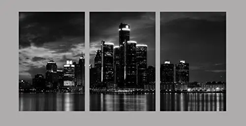 Холст художественные картины настенное искусство 3 шт. красивые черно белые на