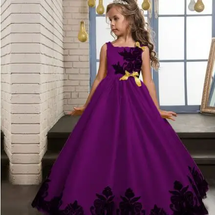 Girls Dresses Girl Party Christmas Princess Beauty and the beast Halloween Wedding Long Dress For 10 Years DF67 | Детская одежда и