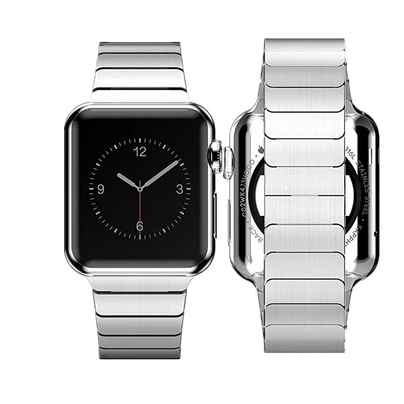ASHEI Нержавеющая сталь ссылка браслет ремешок для Apple Watch с бабочкой застежкой 42 мм 38 мм металла ссылке полос для iWatch 3 2 1