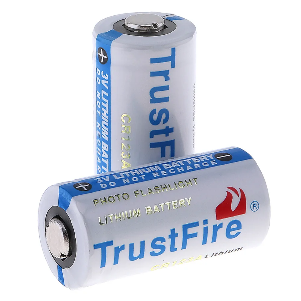 4 шт./лот TrustFire 3 в 16340 CR123A аккумулятор 1400 мАч литиевая батарея реальной емкости для