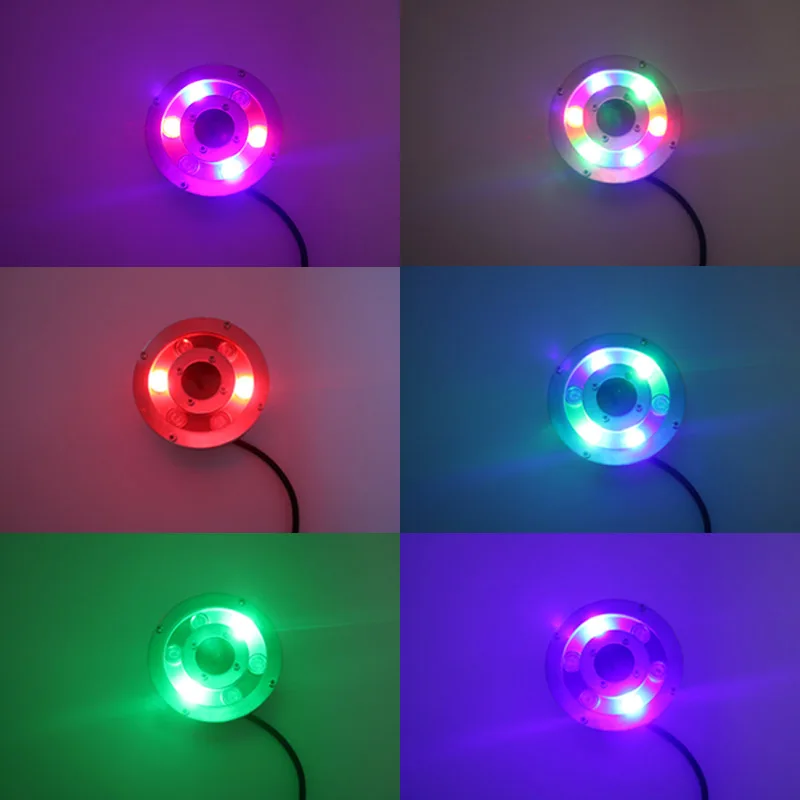 Подводные светодиодсветодиодный RGB фонари для фонтанов 6 Вт IP68 Ландшафтная