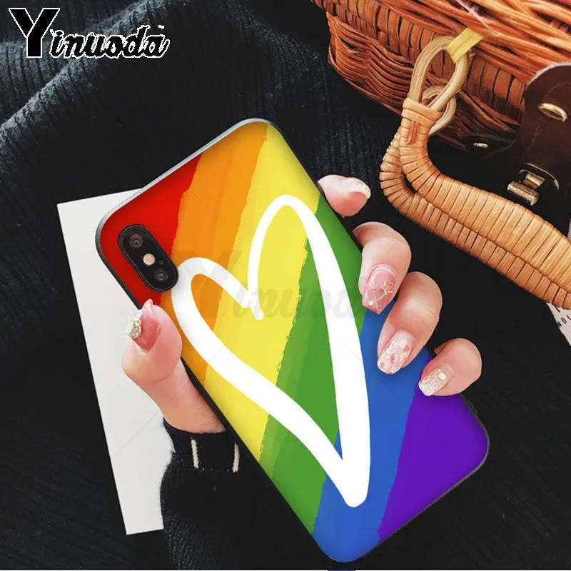 Yinuoda гей лесбиянок ЛГБТ Радуга фестиваль Прайд черный ТПУ мягкий резиновый чехол