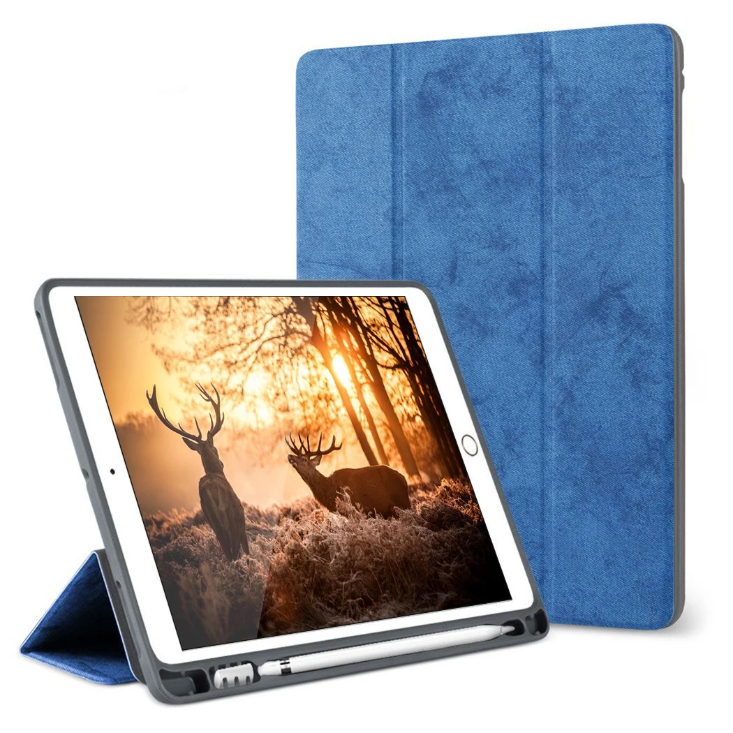 Для iPad чехол мягкий силиконовый задний держатель для iPad карандаш Trifold стенд умный чехол для iPad 9,7 чехол A1893 A1954