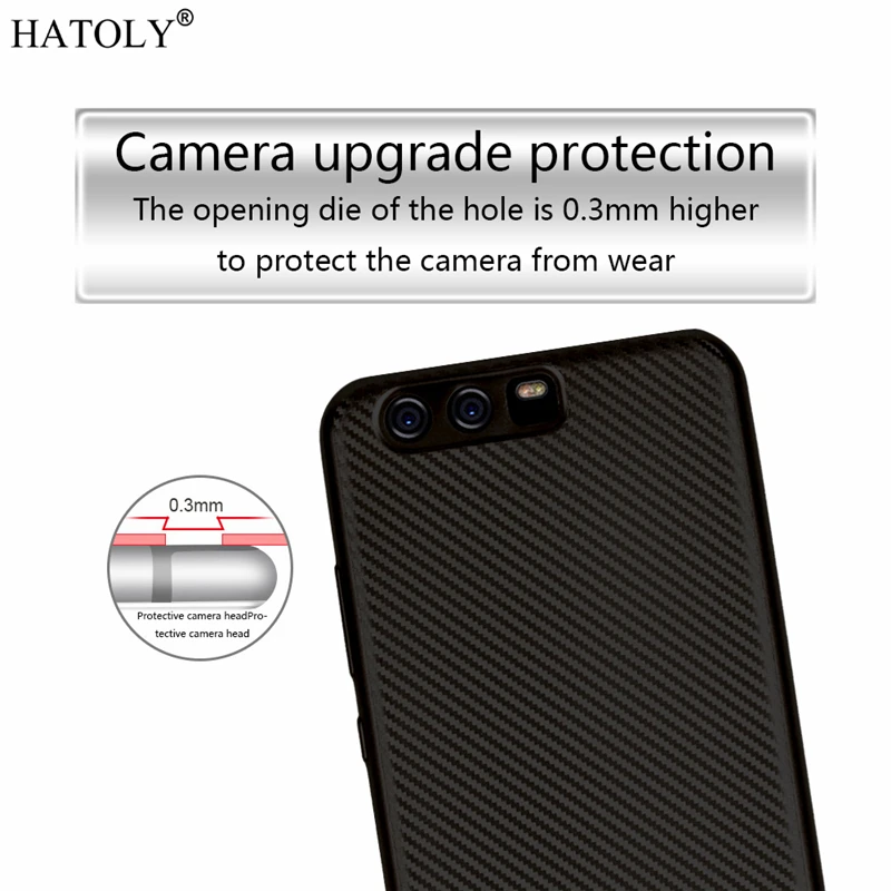 Чехол HATOLY для Huawei P10 чехол P 10 Ультратонкий Мягкий ТПУ чехол-накладка из
