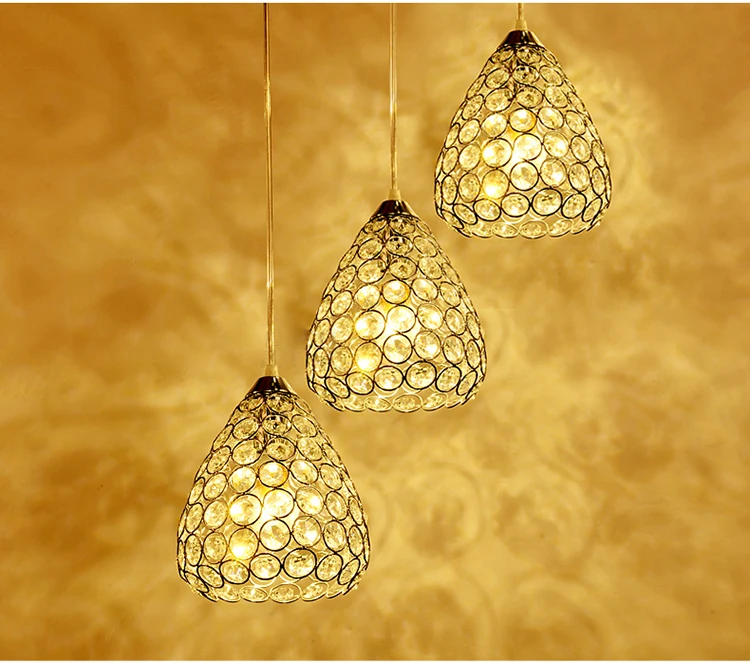 

Restaurant pendant lamp modern crystal dining room bar hanging lamp individual clothing store decorations 1/3 heads lamps ZA