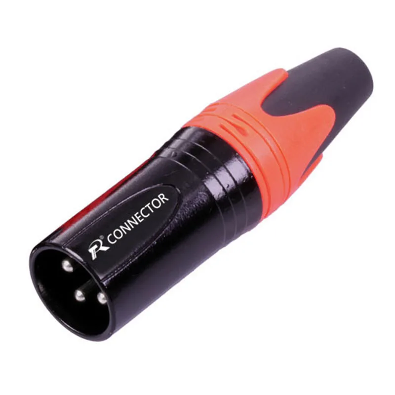 Male Orange 10 шт./лот 3 Pin XLR штекер Jack Мужской/Женский микрофон разъем MIC адаптер XLR кабель терминальный аудио разъем провода 7 цветов - Цвет: Male Orange