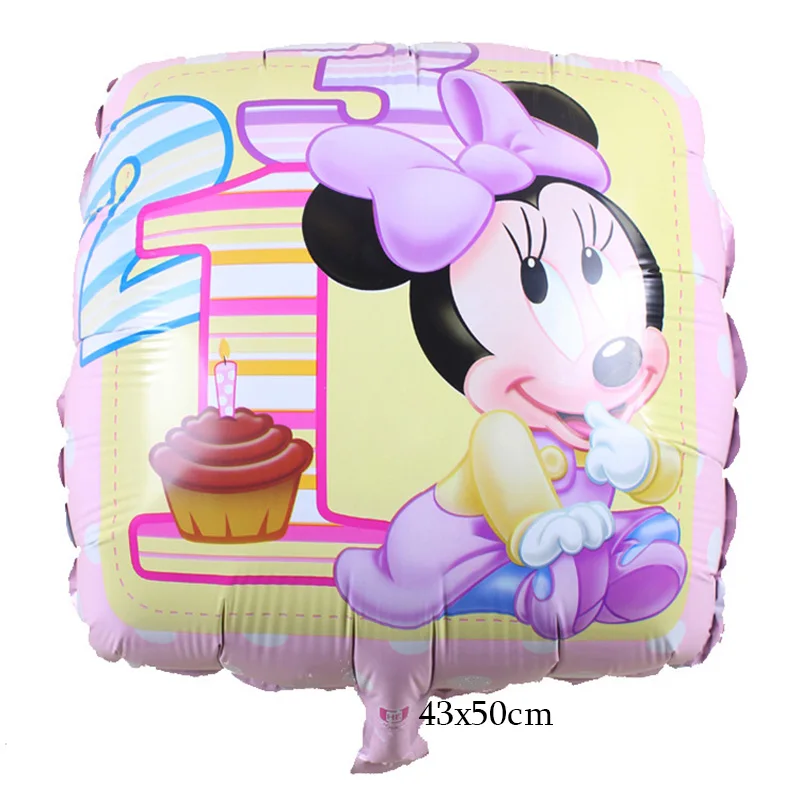 18 дюймов мультфильм Микки Минни цифровой надувной шар Квадрат День Рождения