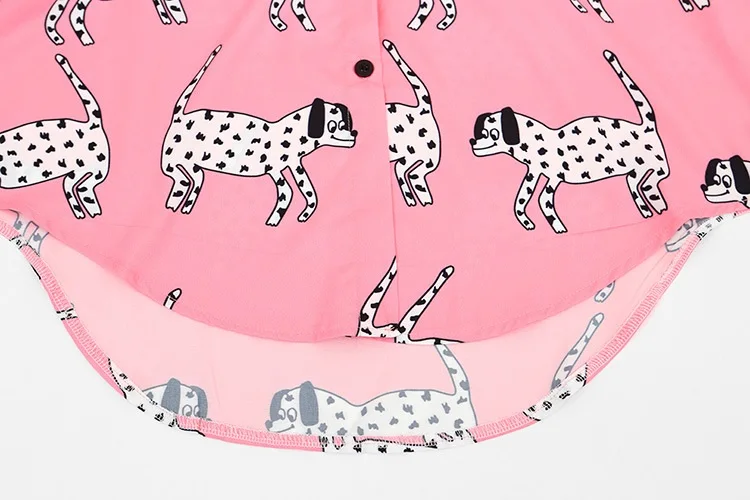 Lazy Oaf стильные женские шифоновые блузки размера d далматинские женские блузки повседневного дизайна, женские блузки размера плюс, розовая Модная рубашка
