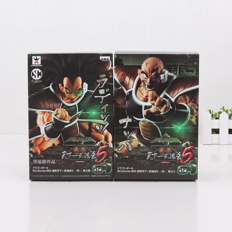 2 шт./компл. 18 см скульптуры Dragon Ball Z Super Saiyan Raditz № 21 наппа Dragon Ball ПВХ Фигурки Модель игрушки куклы - Цвет: 2pcs boxflod