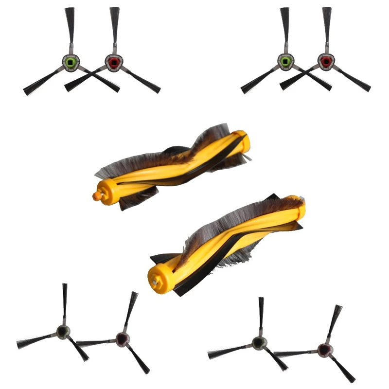 8 шт. боковая щетка + 2 основная для пылесоса Ecovacs Deebot M81 DM81PRO M85 M88 OZMO 930 DR95 DR96 DR97 DR98 -