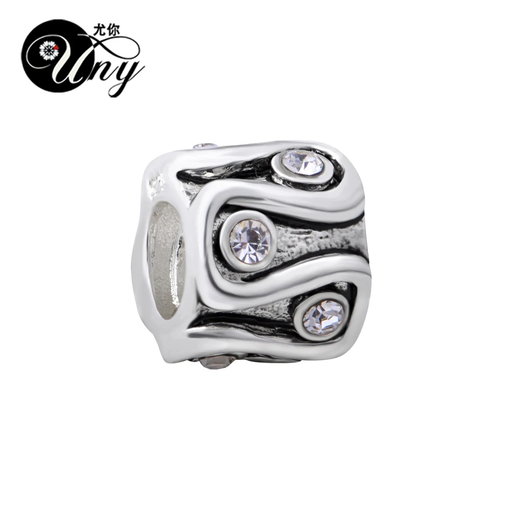 Uny Винтаж DIY европейского бисера Fit Пандора браслет Гарантировано 100% серебра 925