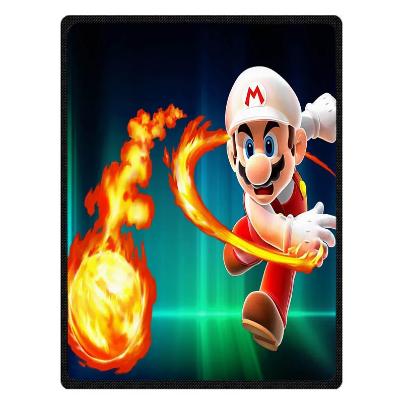 Детское Флисовое одеяло Super Mario теплый зимний дорожный плед из кораллового флиса