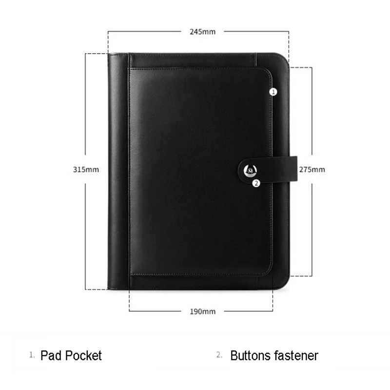 Держатель для блокнотов блокноты на молнии Padfolio A4 калькулятор менеджер зажим