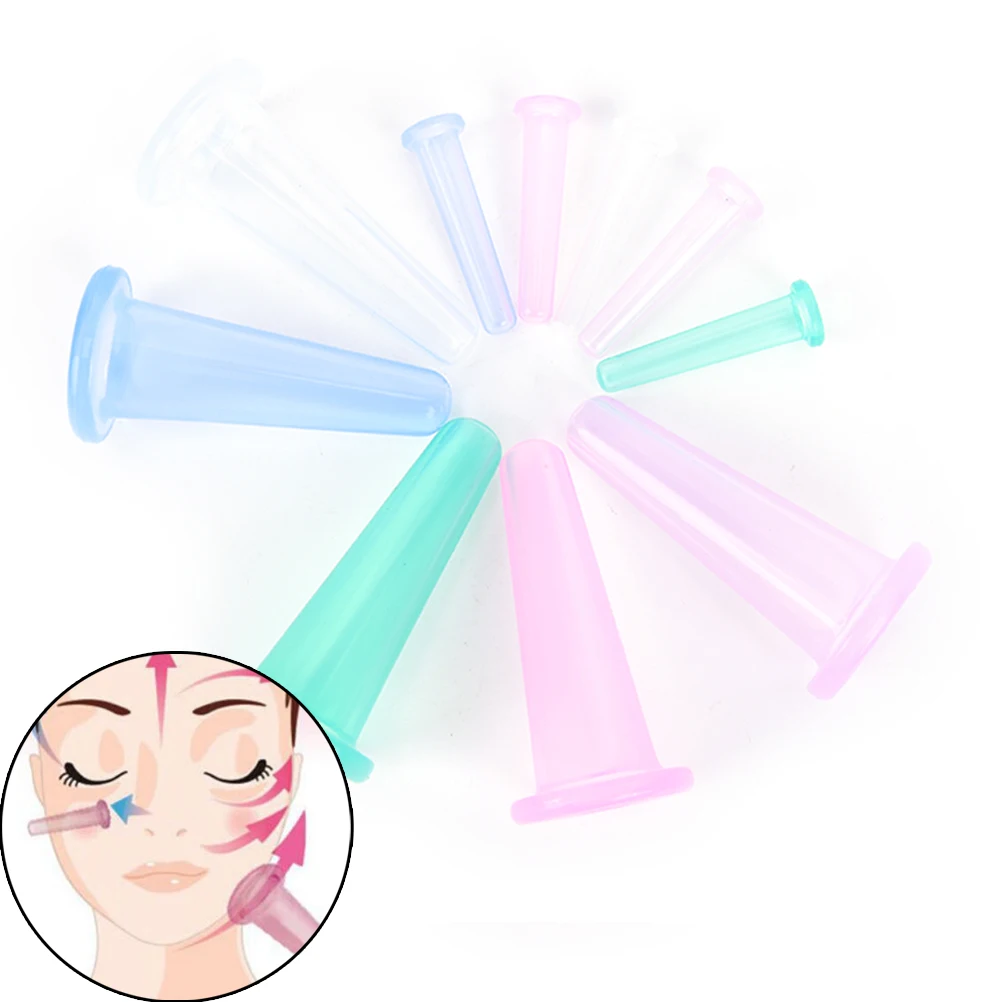 high quality 1pcs Silicone Health Care Face Eye Anti Age Cupping Cups Facial Lifting Massage Silicone Cupping Cups Health Care