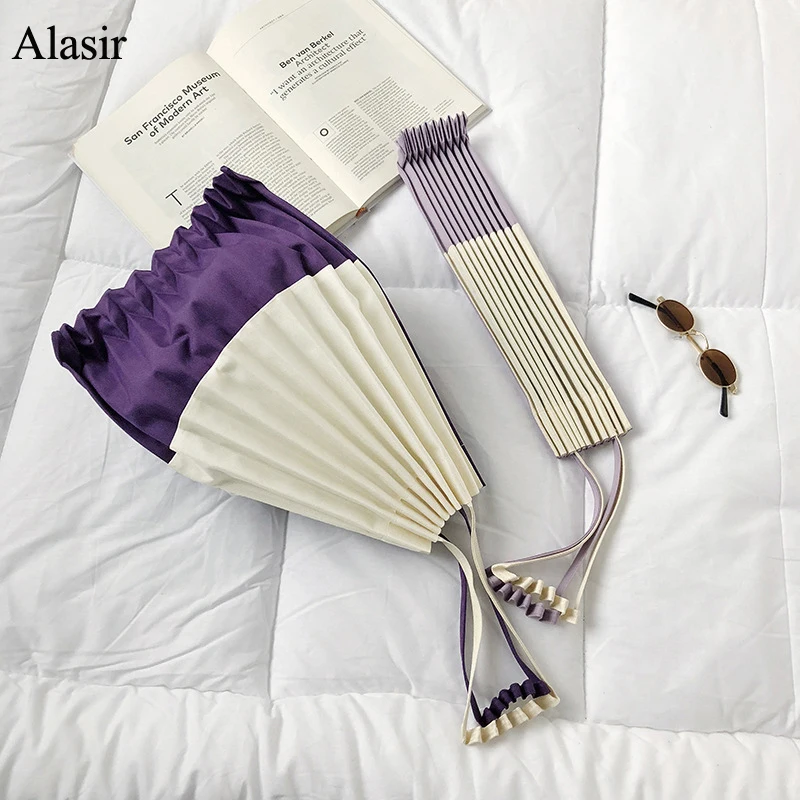 Alasir плиссированная Холщовая Сумка через плечо Хорошо продуманная сумка для