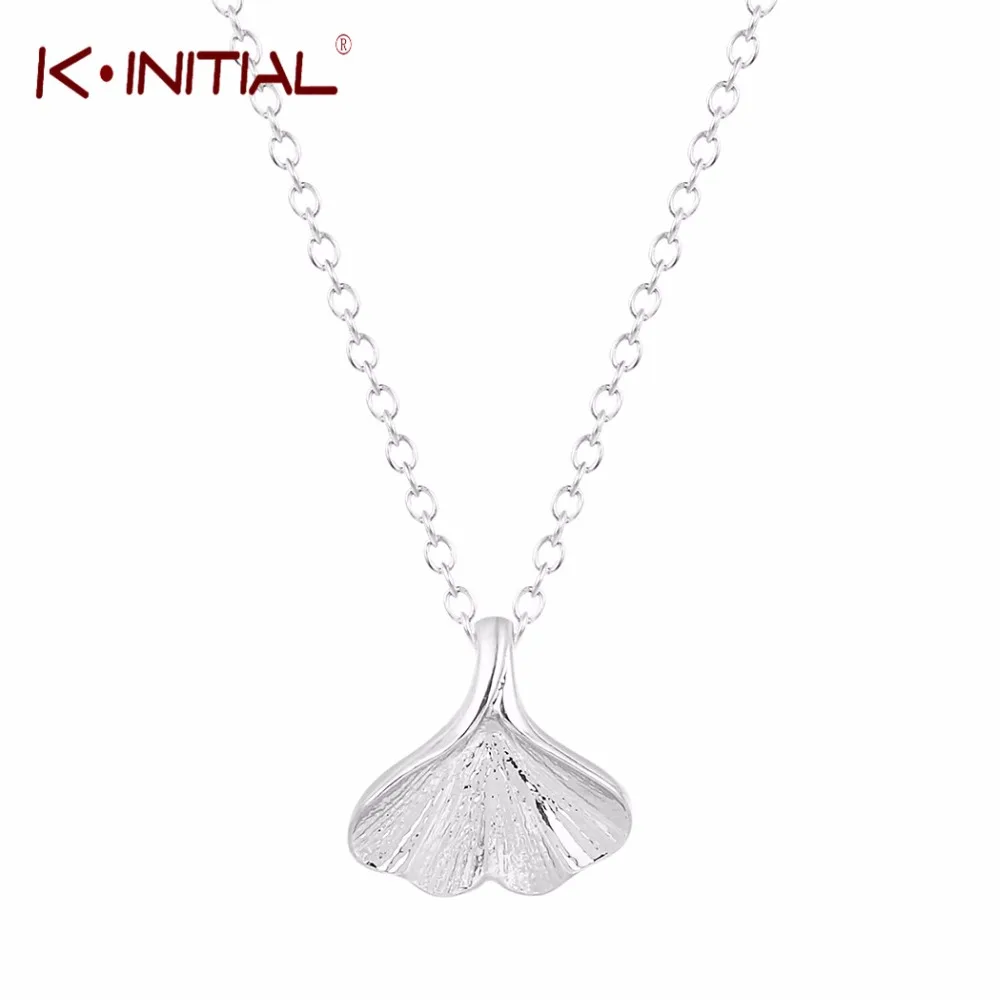 Kinitial 10 шт. цвета: золотистый серебристый гинкго цветок Leaf Шарм Подвески Цепочки и
