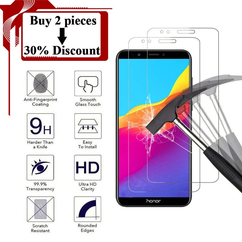 Защитное стекло для huawei honor 7c pro защита экрана 7a 7x закаленное 7s a7 c7 7apro 7cpro huaway honer 7 a c